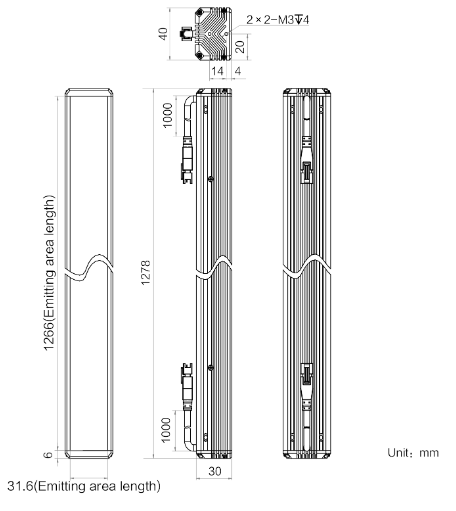 MV-LLDS-H-1400-40-IR850 Standard Bar | Absolute Gauge Technologies™